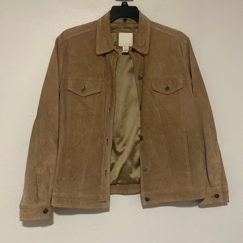 J. Jill Tan Leather Jacket